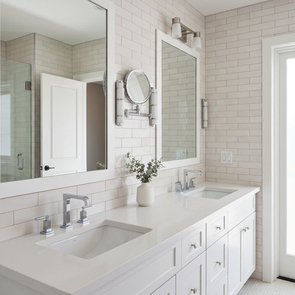 Luxury bathroom remodel featuring walk-in shower in Chandler, Arizona